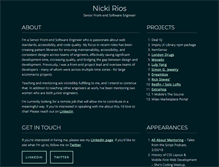 Tablet Screenshot of nickirios.com